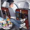 Car Seat Protector, 2 Pack Kick Mats with Organizer - 3 Pocket Storage, Let it Snow Christmas Snowman Snowflake Red Black Plaid Back Seat Cover for Kids Universal Fit Automotive Interior Protectors view 4