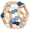 goki baby 65345 - Grasping Toy Ball Made of Wood and Silicone for Babies - Made in Germany, Blue, Boys, Natural Motor Skills Toy to Promote Gripping Reflex and Language Development, from Birth view 1
