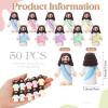 Bememo 50 Pcs Little Jesus Figures Jesus Toys Figurines to Hide and Seek Religious Party Favors for Church Sunday School Easter Egg Stuffers(Macaron Color) view 2