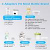 Bottle Warmer, Portable Bottle Warmer, Fast Heating Baby Bottle Warmer with 4 Adapters, Rechargeable Travel Bottle Warmer with Precise Temperature Control for Breastmilk Formula view 3