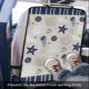 Car Seat Protector, 2 Pack Kick Mats Back Seat Protector Retro Navy Blue and Brown Starfish Seashell Jellyfish Coral Waterproof Backseat Cover for Kids Universal Fit Automotive Interior Protectors view 3