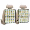 T&H XHome Car Seat Protector, 2 Pack Kick Mats Back Seat Protector Hello Summer Yellow Pineapple with Leaves Waterproof Backseat Cover for Kids Universal Fit Automotive Interior Protectors view 1