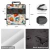 Car Seat Protector, 2 Pack Kick Mats with Organizer - 3 Pocket Storage, Fall Thanksgiving Orange Blue Pumpkins Maple Leaf White Back Seat Cover for Kids Universal Fit Automotive Interior Protectors view 2