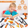 Kids Tool Set,MAGIC4U 50PCS Toddler Tool Set with Electronic Toy Drill,Tape Measure 12 Tool Equipements,Pretend Play Construction Coustume with Safety Vest Hat,Toy Tool Box for Kids Boy Girl Age 3-8 view 4
