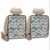 Car Seat Protector, 2 Pack Kick Mats Back Seat Protector Turquoise Grey Marble Abstract Geometric Contemporary Art Waterproof Backseat Cover for Kids Universal Fit Automotive Interior Protectors view 1