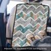 Car Seat Protector, 2 Pack Kick Mats Back Seat Protector Turquoise Grey Marble Abstract Geometric Contemporary Art Waterproof Backseat Cover for Kids Universal Fit Automotive Interior Protectors view 3