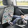 Car Seat Protector, 2 Pack Kick Mats Back Seat Protector Turquoise Grey Marble Abstract Geometric Contemporary Art Waterproof Backseat Cover for Kids Universal Fit Automotive Interior Protectors view 4