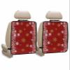 Car Seat Protector, 2 Pack Kick Mats Back Seat Protector Pink Christmas Balls Poinsettia Floral Winter Snowflake Red Waterproof Backseat Cover for Kids Universal Fit Automotive Interior Protectors view 1