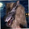 AEIOFU Werewolf Mask Vinyl PVC Scary Halloween Mask One Size Creepy Wolf Costume Horror Mask with Ventilation Holes Cosplay Werewolf Dress Up Mask Wolf Mask Scary Mask for Party, Pranks, Carnivals view 2