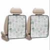 Car Seat Protector, 2 Pack Kick Mats Back Seat Protector Summer Ocean Creature Sea Turtle Coral and Shell Green Waterproof Backseat Cover for Kids Universal Fit Automotive Interior Protectors view 1