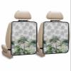 Car Seat Protector, 2 Pack Kick Mats Back Seat Protector Summer Green and Grey Palm Tropical Plants Hand Painting Waterproof Backseat Cover for Kids Universal Fit Automotive Interior Protectors view 1