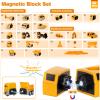 Magnetic Transform Engineering Car Assembled Toys, Construction Vehicles with Storage Box, 7 in 1 Robot Toys Set, Magnetic Blocks for Kids Age 3-8 Year Old Boy Gift, Outdoor Toddler Activities Toys view 3
