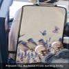 T&H XHome Car Seat Protector, 2 Pack Kick Mats Back Seat Protector Purple Lavender Bird Butterfly Linen Printing Waterproof Backseat Cover for Kids Universal Fit Automotive Interior Protectors view 3