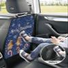 Car Seat Protector, 2 Pack Kick Mats Back Seat Protector Merry Christmas Robins Stand on Candy Cane Snowflake Blue Waterproof Backseat Cover for Kids Universal Fit Automotive Interior Protectors view 4
