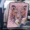 Car Seat Protector, 2 Pack Kick Mats Back Seat Protector Pink Tiger Head Pink Buffalo Plaid Waterproof Backseat Cover for Kids Universal Fit Automotive Interior Protectors view 3