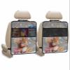 Car Seat Protector, 2 Pack Kick Mats with Organizer - 3 Pocket Storage, Grey Christmas Squirrel with Gifts Xmas Balls Linen Back Seat Cover for Kids Universal Fit Automotive Interior Protectors view 1