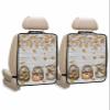 Car Seat Protector, 2 Pack Kick Mats Back Seat Protector Fall Cute Hedgehogs Sunflower Pumpkin Leaves Wood Plaid Waterproof Backseat Cover for Kids Universal Fit Automotive Interior Protectors view 1