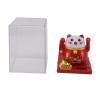 Sunicon Solar Powered Lucky Cat, Energy Saving Solar Waving Cat Lucky Wealth Welcoming Cat Mascot Statue for Home Car Decor (L) view 1