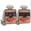 Car Seat Protector, 2 Pack Kick Mats with Organizer - 3 Pocket Storage, Merry Christmas Xmas Tree Gifts Red Striped Retro Back Seat Cover for Kids Universal Fit Automotive Interior Protectors view 1
