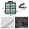 Car Seat Protector, 2 Pack Kick Mats Back Seat Protector Abstract Stripes Turquoise Black Grey Plaid Waterproof Backseat Cover for Kids Universal Fit Automotive Interior Protectors view 2