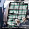 Car Seat Protector, 2 Pack Kick Mats Back Seat Protector Abstract Stripes Turquoise Black Grey Plaid Waterproof Backseat Cover for Kids Universal Fit Automotive Interior Protectors view 3