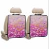 Car Seat Protector, 2 Pack Kick Mats Back Seat Protector Spring Flowers Chrysanthemum Oil Painting Gradient Purple Waterproof Backseat Cover for Kids Universal Fit Automotive Interior Protectors view 1