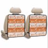 Car Seat Protector, 2 Pack Kick Mats Back Seat Protector Fall Plants Flowers Leaves Grass Natural Style Orange Waterproof Backseat Cover for Kids Universal Fit Automotive Interior Protectors view 1