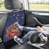 Car Seat Protector, 2 Pack Kick Mats Back Seat Protector Christmas Red Truck Poinsettia Flower Balls Blue Linen Waterproof Backseat Cover for Kids Universal Fit Automotive Interior Protectors view 4