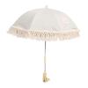 Baby Parasol, Lace Umbrella, Adjustable Angle, Oxford Cloth, Steel, PP Material, for Strollers, Beaches, Round and Surfaces, Strong Wind (Pattern) view 1