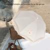 Baby Parasol, Lace Umbrella, Adjustable Angle, Oxford Cloth, Steel, PP Material, for Strollers, Beaches, Round and Surfaces, Strong Wind (Pattern) view 3
