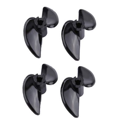 POENVFPO 4PCS RC Boat 2 Blades Propellers, Hole 4mm Diameter 40mm Plastic Full Immersion Propeller for RC Boat Model Boat (Two Pairs)