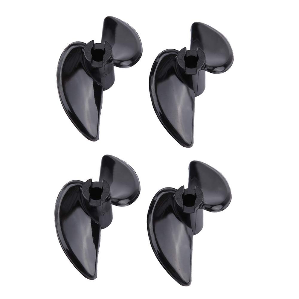 POENVFPO 4PCS RC Boat 2 Blades Propellers, Hole 4mm Diameter 40mm Plastic Full Immersion Propeller for RC Boat Model Boat (Two Pairs)