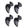 POENVFPO 4PCS RC Boat 2 Blades Propellers, Hole 4mm Diameter 40mm Plastic Full Immersion Propeller for RC Boat Model Boat (Two Pairs) view 1