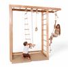 Wood And Hearts Swedish Ladder Indoor Kids Gym, Montessori Play Gym Climbing Set, Wooden Indoor Playground for Toddlers with Accessories (Without Wall Panels, Big Bridge) view 1