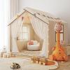 Kids Tent, Large Tent for Kids with Mat & Star LED Lights,Toddler Toys for Boys & Girls,Indoor Outdoor Teepee Tents for Boys Girls,47 x 40 x 50,White view 4