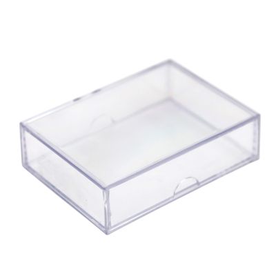 20 Pack Clear Acrylic Card Storage Boxes with Lids  3 1/2" L x 2 1/2" W x 1" H Baseball Card Storage Box, Sports Card Boxes, Magic Card Storage Box and Playing Card Case  Made in USA