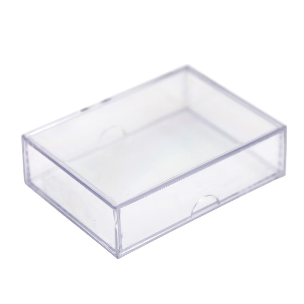 20 Pack Clear Acrylic Card Storage Boxes with Lids 3 1/2" L x 2 1/2" W x 1" H Baseball Card Storage Box, Sports Card Boxes, Magic Card Storage Box and Playing Card Case Made in USA