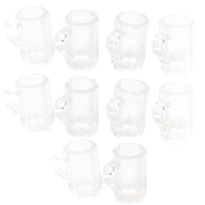 10 Pcs Dollhouse Miniature Cups Tumbler Mini Coffee Beer Mug Resin Dollhouse Molds Miniature House Decoration Accessories