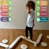 Montessori Wooden Balance Beams for Kids | Indoor & Outdoor Balance Play | Exercise Balance & Coordination | Obstacle Course Balance Toys for Children | Toddler Balance Beam (2 Pieces) view 2