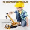 SNACKTANT Remote Control Crane Truck Toy for Boys - 2.4G Large RC Crane Truck with Light & Sound, 6 Channel Construction Toy with 2 Batteries, Tractor Toy Birthday for Kids 3-8 Years Old view 4