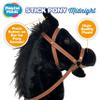 Nature Bound Stick Horse | Horse on a Stick with Sound Effects  Handcrafted Plush Stick Pony for Toddlers & Kids | Handsewn, Sturdy Wooden Handle | Pretend Play Horse Toy (Black) view 2