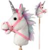 Playful Minds Stick Horse | Plush Handcrafted Hobby Horse Stick Pony Provides Fun Pretend Play for Toddlers & Preschoolers | Handsewn, Sturdy Wood, and Sound Effects (Unicorn) view 1