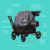 Baby Trend Navigator PRO 2-in-1 Stroller Wagon, Dash Black view 2