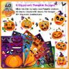 LINAYE 60 Sheets Halloween Crafts Stickers for Kids & Toddlers, Pumpkin Make Your Own Face Stickers, Halloween Treats Bag Stuffers, Activities & Games Fall Party Favors view 3