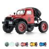 FCX24 RC Crawler 1/24 Remote Control Car, Power Wagon 4WD RC Crawler Two-Speed Shift, RC Rock Crawler 8Km/h with Portal Axle Metal Gears for Adults (Red) view 1