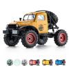 FCX24 RC Crawler 1/24 Remote Control Car, Power Wagon 4WD RC Crawler Two-Speed Shift, RC Rock Crawler 8Km/h with Portal Axle Metal Gears for Adults (Yellow) view 1