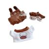 CALEMBOU Plush Doll Clothes ,Cute Stuffed Animal Clothes for Kimmon Mimon, 6 Inches Puppy Suit 3-Piece Set Soft Stuffed Plush Toy Dress Up Accessories view 1