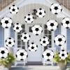 24 Pcs Inflatable Mini Soccer Balls Soccer Party Decorations Small Soccer Balls with Hanging Rope Hooks Summer Swimming Pool Beach Ball Water Games Blow up Sport Toys Beach Birthday Party Decorations view 1