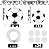24 Pcs Inflatable Mini Soccer Balls Soccer Party Decorations Small Soccer Balls with Hanging Rope Hooks Summer Swimming Pool Beach Ball Water Games Blow up Sport Toys Beach Birthday Party Decorations view 2