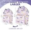 Artiglow Custom Diaper Bag Backpack, Upgraded Large Capacity Baby Bag, Personalized Diaper Changing Backpack with Name, Multifuction Mommy Bag with Insulated Pockets, Girls Baby Bag, Butterfly Purple view 2